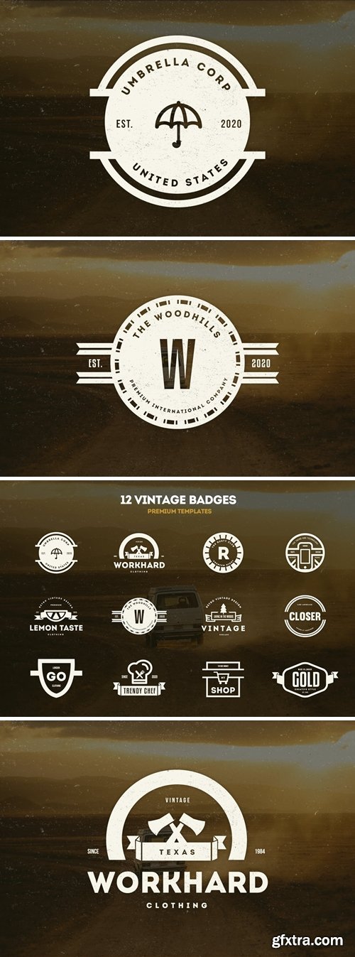 12 Vintage Logos & Badges 009