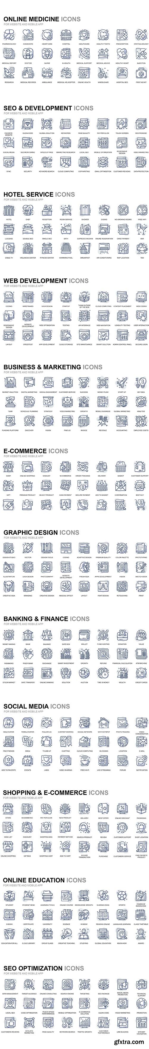 Mix Line Icon Set Vol.2