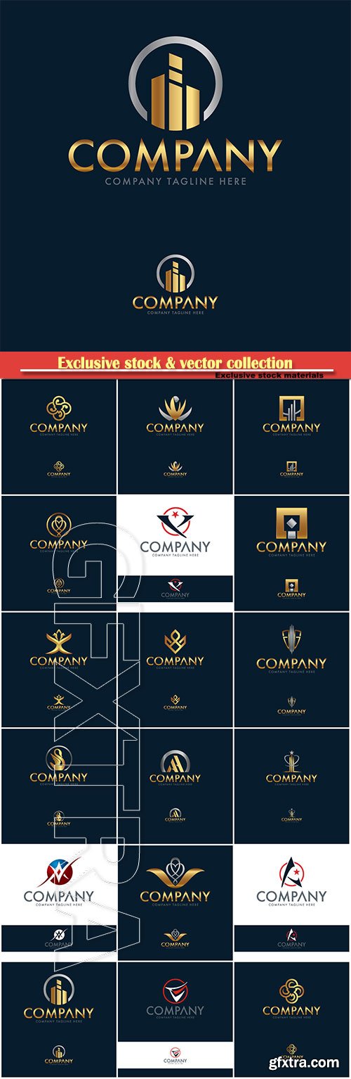 Logo vector template business set # 32