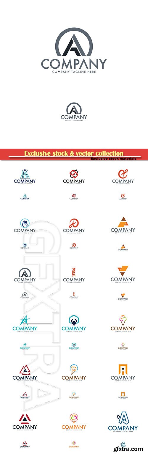 Logo vector template business set # 33