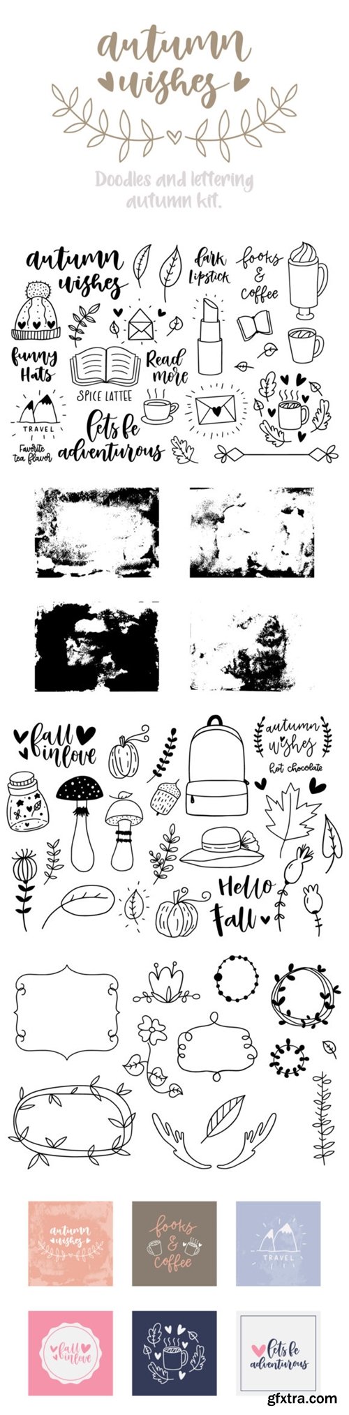 CM - Autumn doodle & lettering kit. 1863435