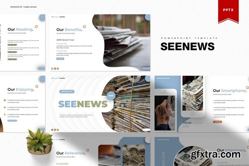 Seenews Powerpoint, Keynote and Google Slides Templates