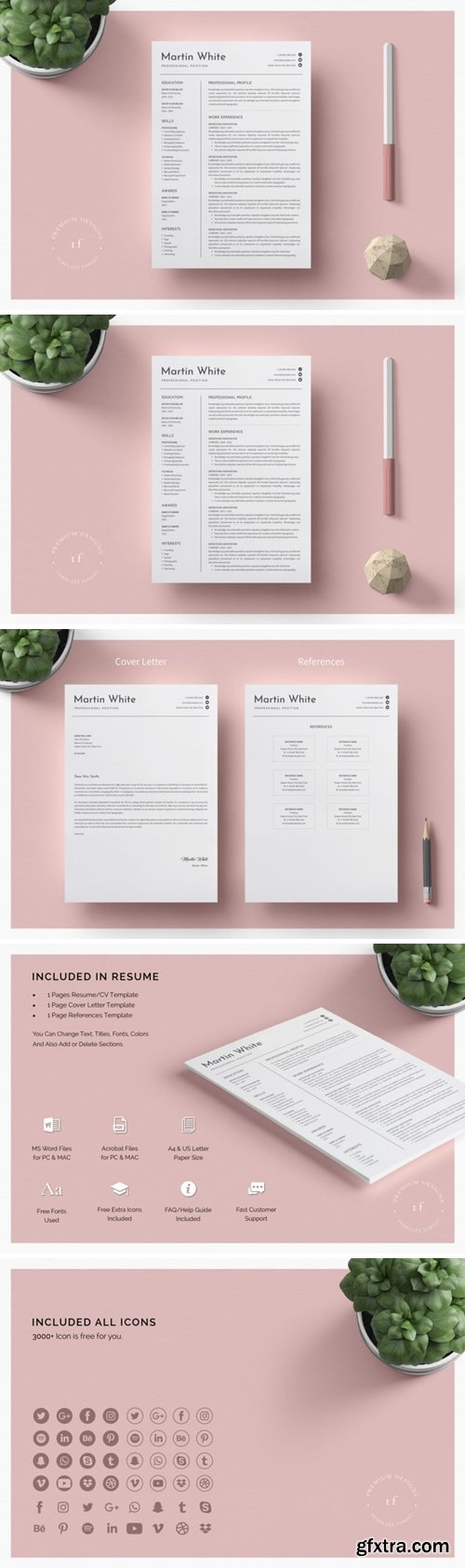 Minimal Resume Cv Word Template