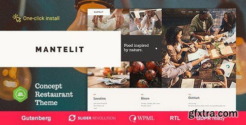 ThemeForest - Mantelit v1.0.3 - Restaurant WordPress Theme - 22198513