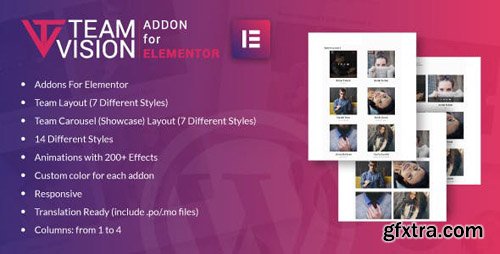 CodeCanyon - Teamvision for Elementor WordPress Plugin v1.0 - 24230334