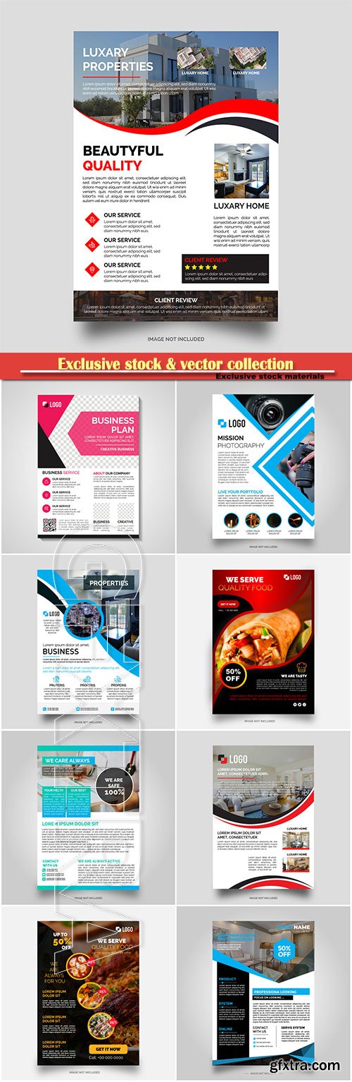 Brochure cover design vector template # 12