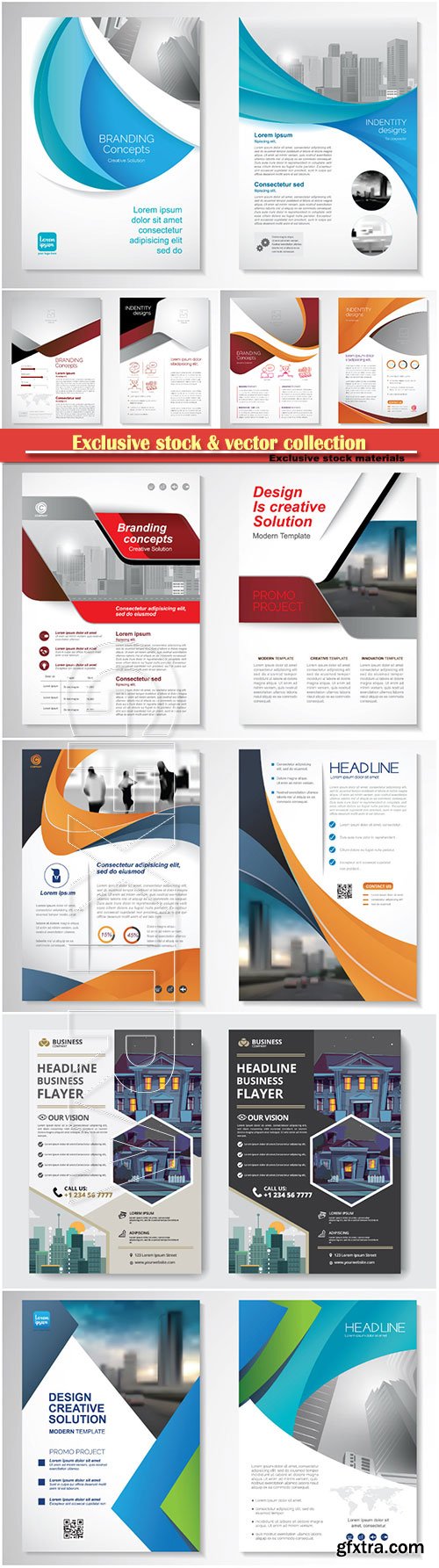 Brochure cover design vector template # 11