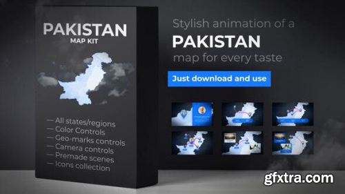 VideoHive Pakistan Map - Islamic Republic of Pakistan Map Kit 24234085