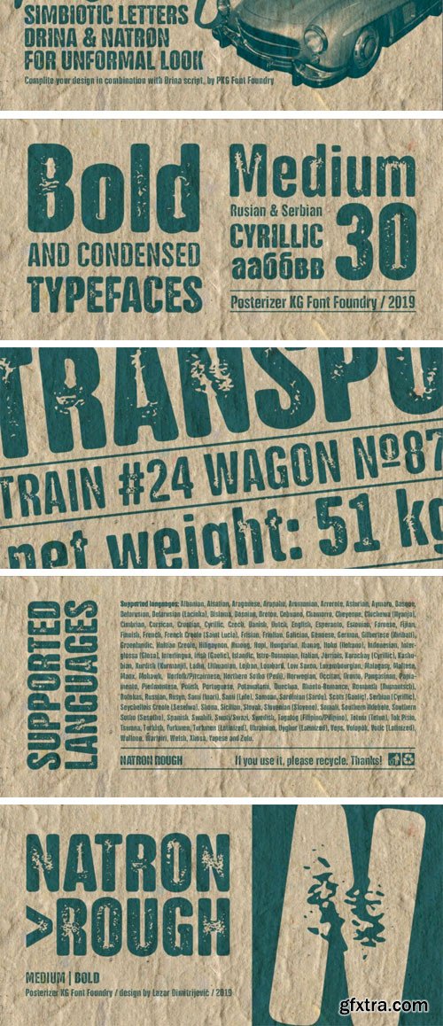 NATRON Rough Font Family