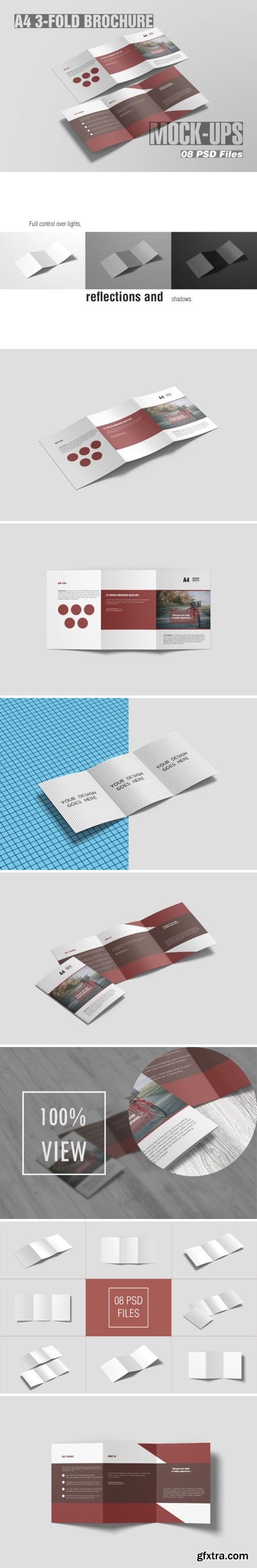 A4 Trifold Brochure Mockups 1669073