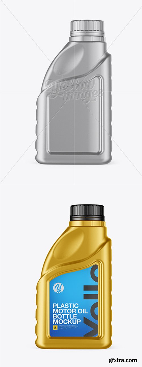 Metallic Motor Oil Bottle Mockup 17880