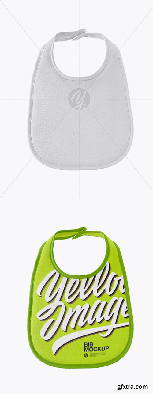 Baby Bib Mockup - Front View 25783