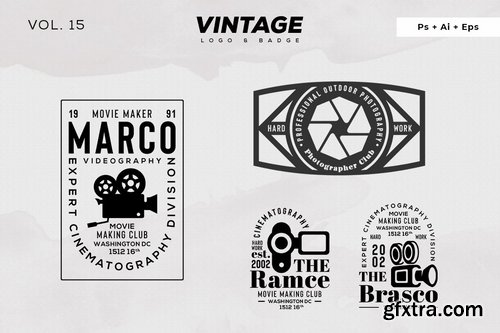 40 Vintage Logo & Badge Bundle Vol. 2