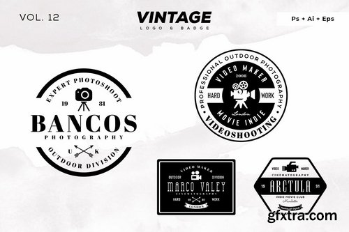 40 Vintage Logo & Badge Bundle Vol. 2