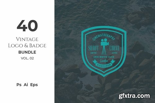 40 Vintage Logo & Badge Bundle Vol. 2