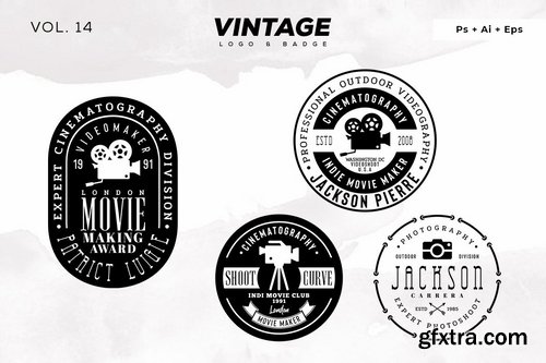 40 Vintage Logo & Badge Bundle Vol. 2