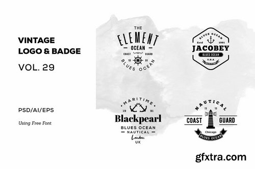 40 Vintage Logo & Badge Bundle Vol. 3