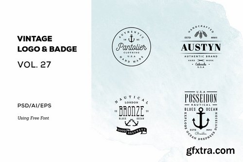 40 Vintage Logo & Badge Bundle Vol. 3