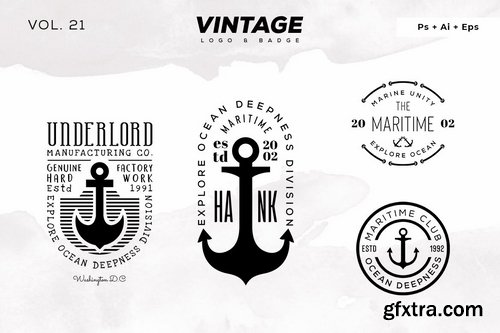 40 Vintage Logo & Badge Bundle Vol. 3