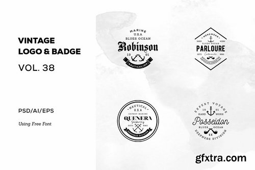 40 Vintage Logo & Badge Bundle Vol. 4