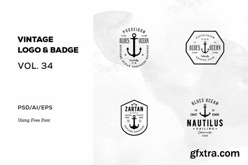 40 Vintage Logo & Badge Bundle Vol. 4