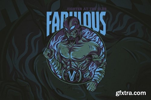 Fabulous Fighter T-Shirt Design