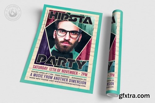 Hipsta Night Flyer Template