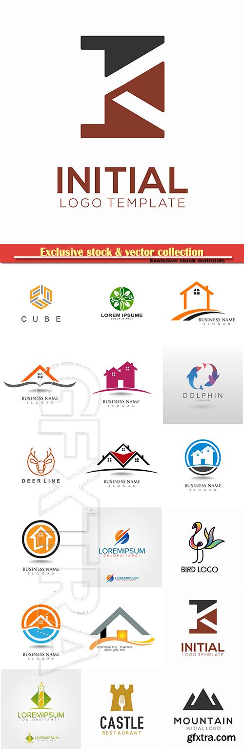 Logo vector template business set # 40