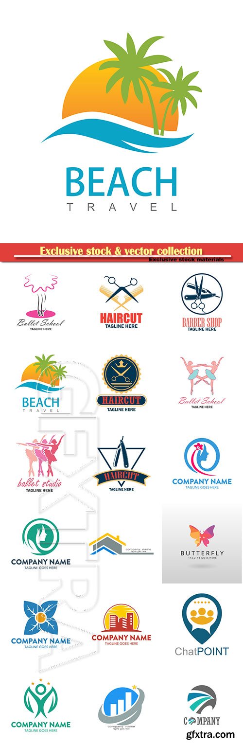 Logo vector template business set # 39