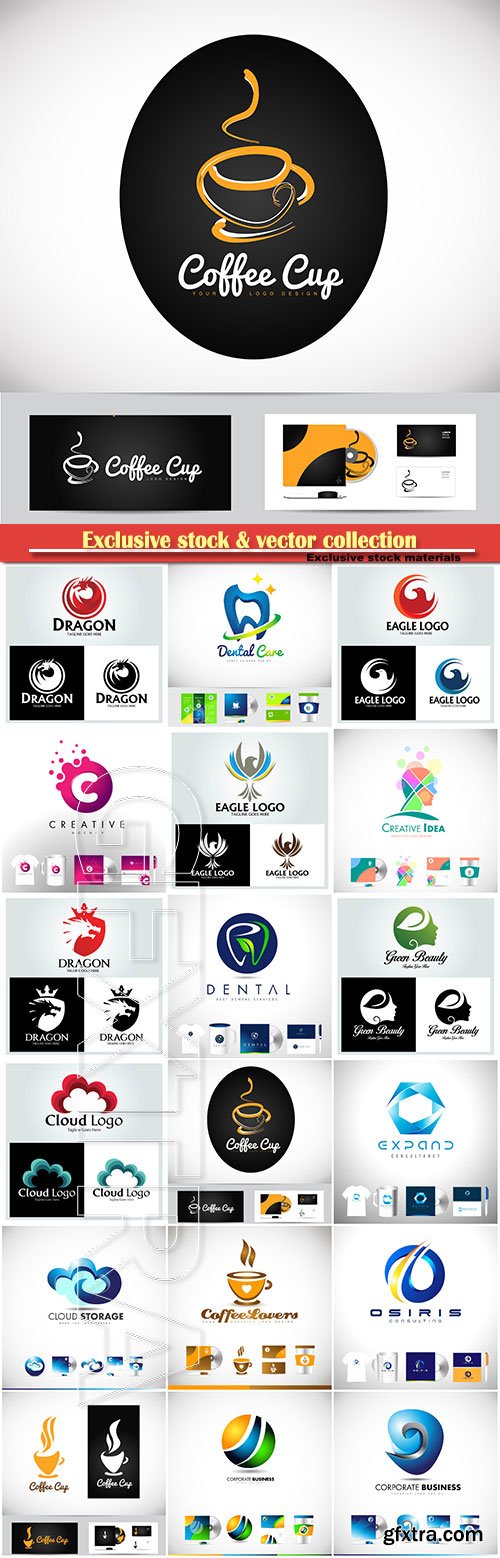 Logo vector template business set # 45