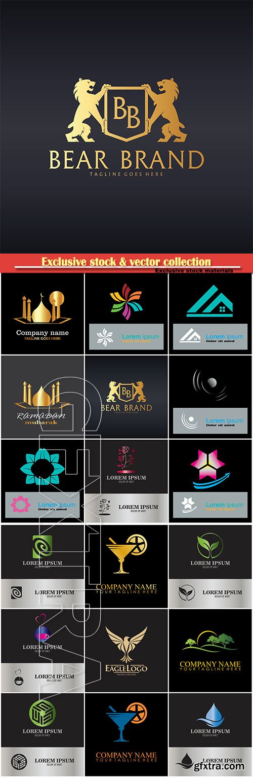 Logo vector template business set # 47