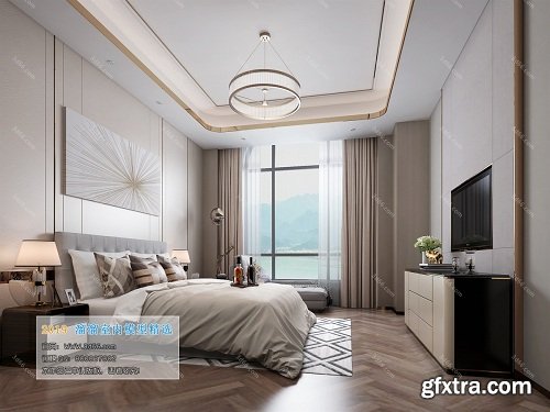 Modern Style Bedroom Interior Scene 31 (2019)