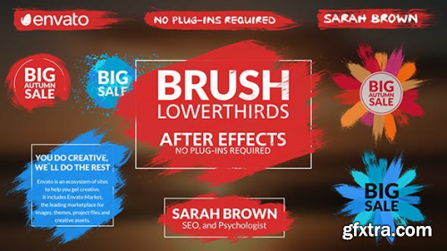 VideoHive Brush Lower Thirds After Effects Template 17843408