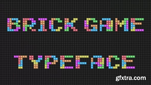 VideoHive Brick Game Typeface After Effects Template 23452386