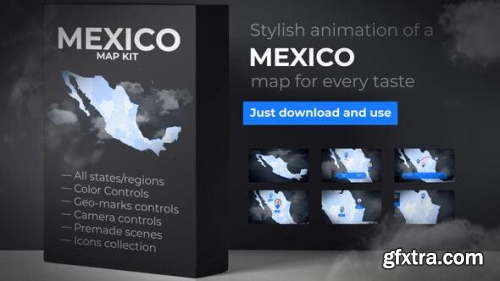 VideoHive Mexico Map - United Mexican States Map Kit 24049254