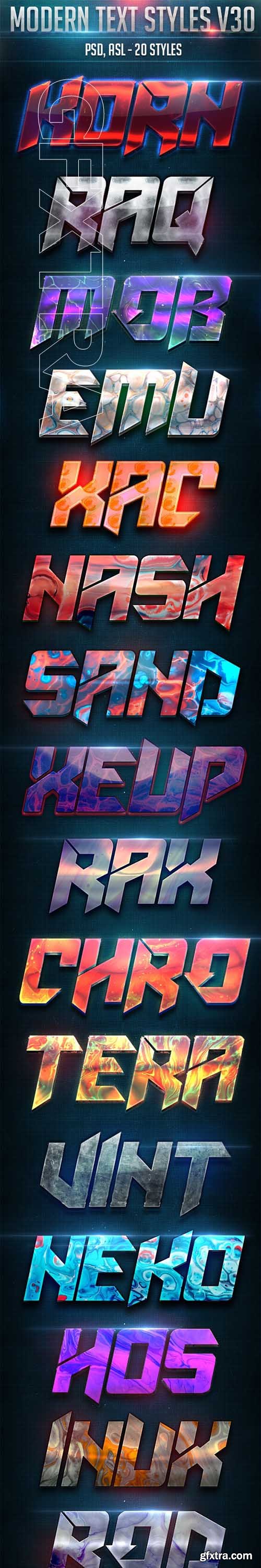 GraphicRiver - Modern Text Styles V30 24136276