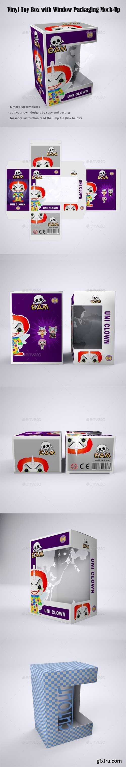 GraphicRiver - Vinyl Toy Box with Die Cut Window Packaging Mock-Up 22379769