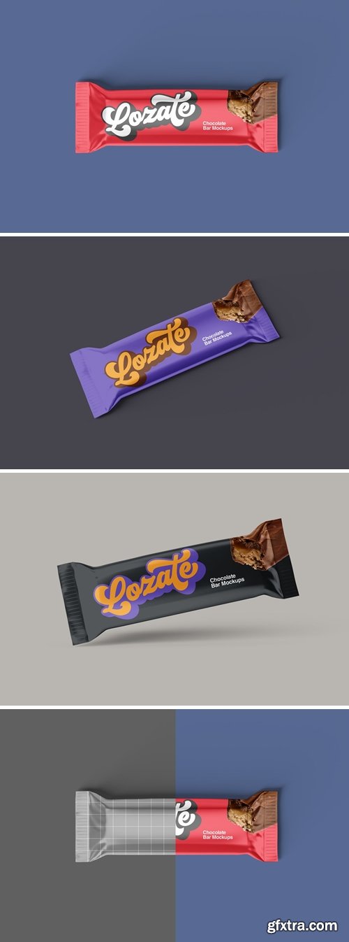 Chocolate Bar Packaging Mockups