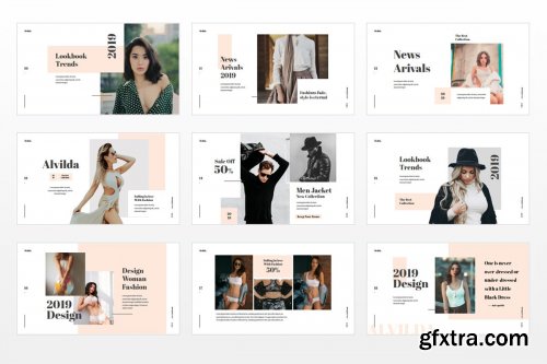 CreativeMarket - Alvilda Powerpoint Lookbook 3904585