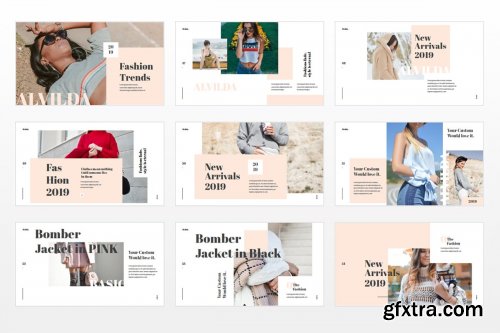 CreativeMarket - Alvilda Powerpoint Lookbook 3904585