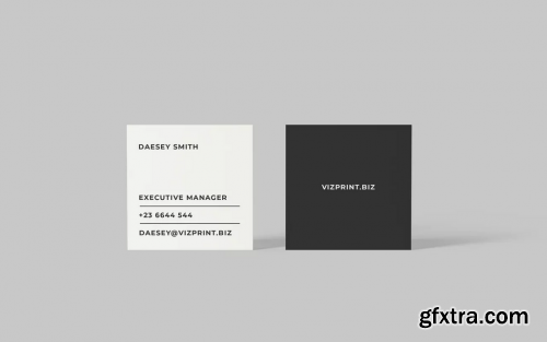 Square Business Card Mockups