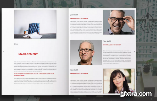 CreativeMarket - Modern Red Business Brochure 3910632