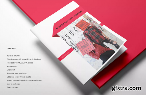 CreativeMarket - Modern Red Business Brochure 3910632