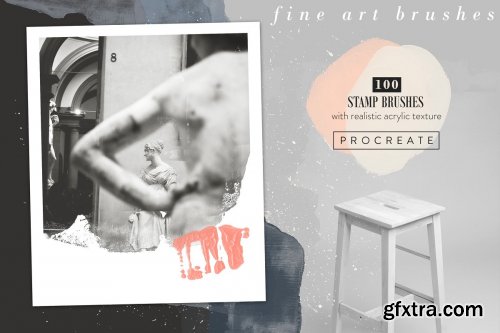 CreativeMarket - Abstract Acrylic - Procreate Stamps 3813943