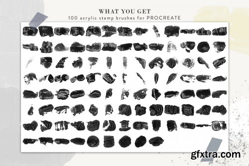 CreativeMarket - Abstract Acrylic - Procreate Stamps 3813943