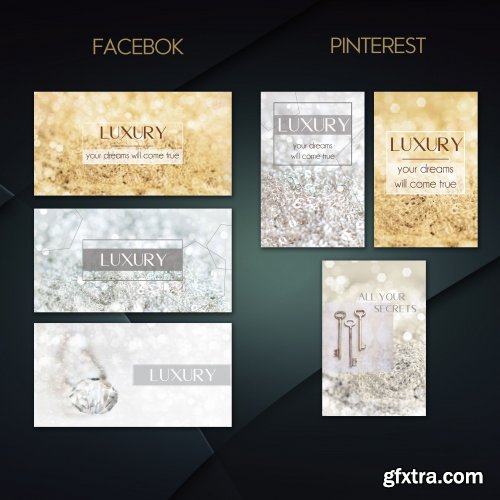 "Luxury" pack for social media, websites and other creative projects