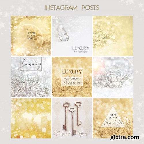 "Luxury" pack for social media, websites and other creative projects