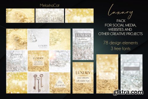 "Luxury" pack for social media, websites and other creative projects