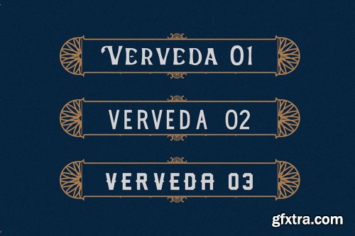 CreativeMarket - Verveda ( 3 fonts with extras) 3759811