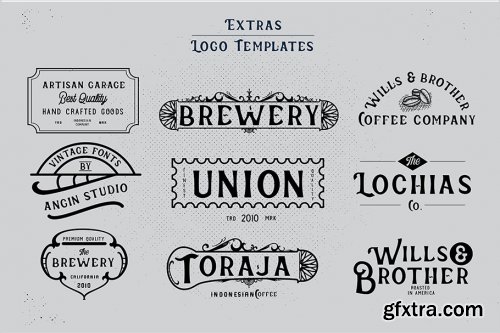 CreativeMarket - Verveda ( 3 fonts with extras) 3759811